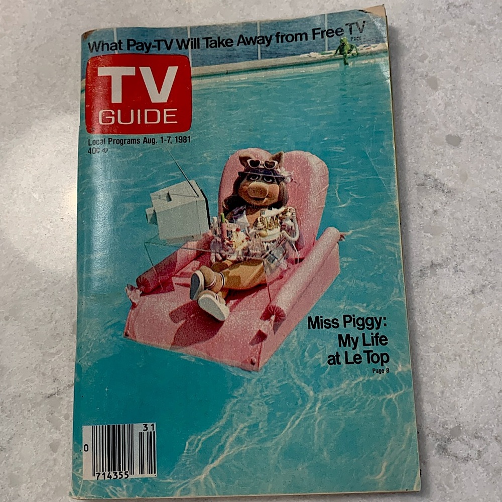 Used TV Guide: August 1 - 7, 1981 featuring Miss Peggy: My Life at Le Top
